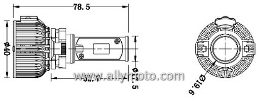 24W LED Headlight 3C H16